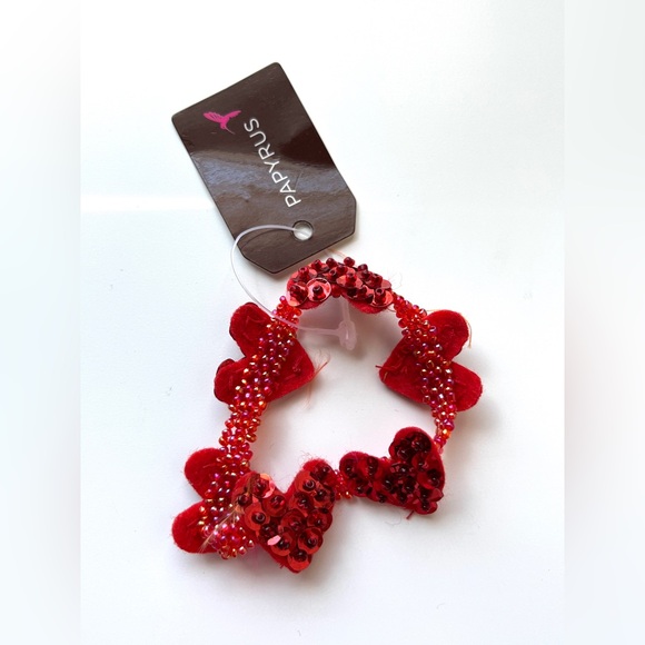 Papyrus beaded heart bracelet & ring set - Picture 4 of 5
